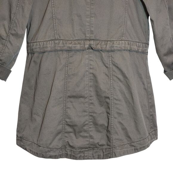 Marc New York Tan Utility Cargo Jacket Mid Length Military Fall Layering Size S - Picture 9 of 16